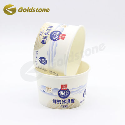 Sürdürülebilir altın folyo dondurma kağıt bardakları gıda sınıfı geri dönüştürülmüş kağıt bardaklar 3.5 oz
