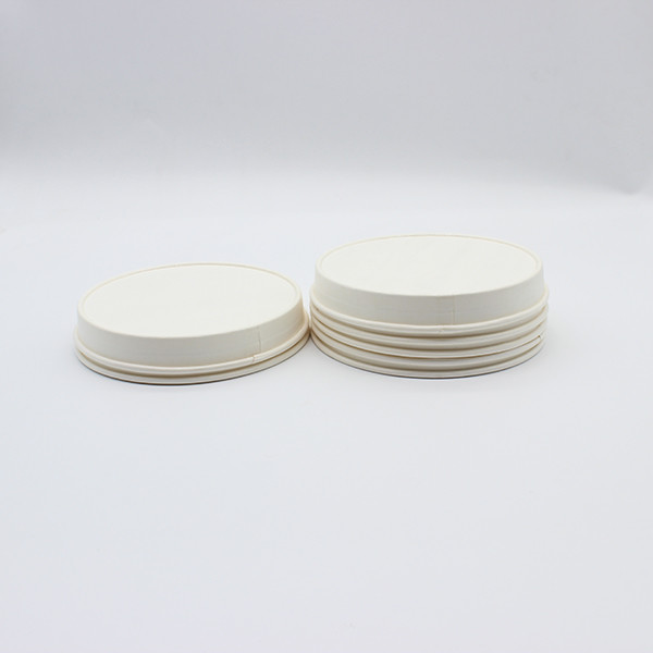 Plain Food Grade Tek kullanımlık bardak kapağı Kağıt Dondurma Kapaklı Bardaklar Özel 0