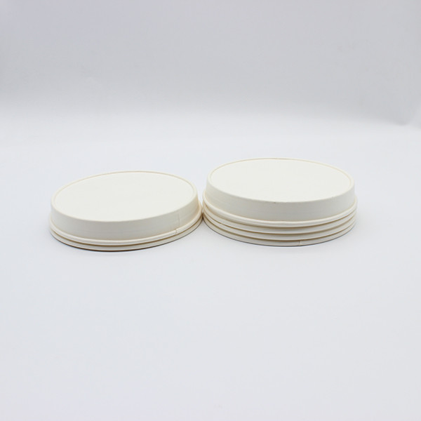Plain Food Grade Tek kullanımlık bardak kapağı Kağıt Dondurma Kapaklı Bardaklar Özel 1