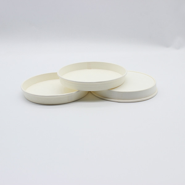 Plain Food Grade Tek kullanımlık bardak kapağı Kağıt Dondurma Kapaklı Bardaklar Özel 2
